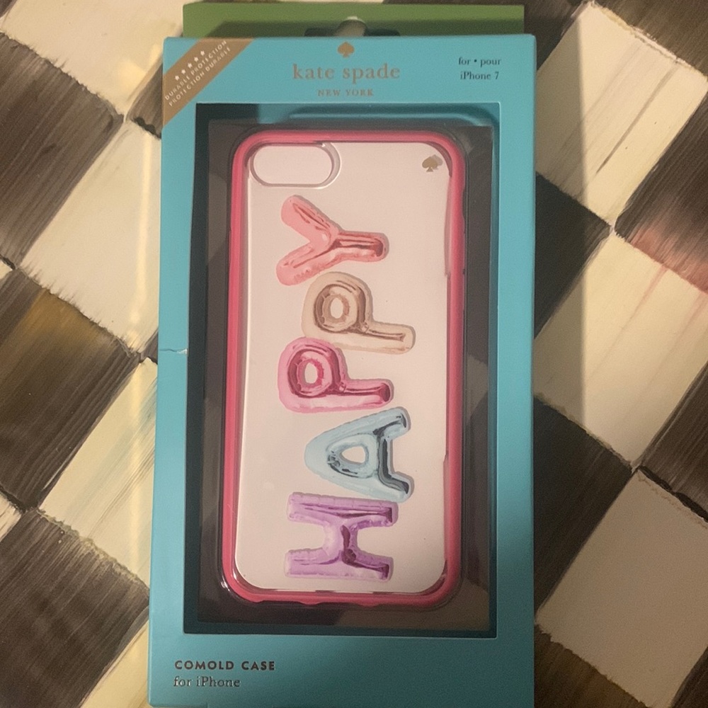 ⭐️NIB Kate Spade HAPPY Whimsies iPhone 7 case⭐️Rainbow balloon letters